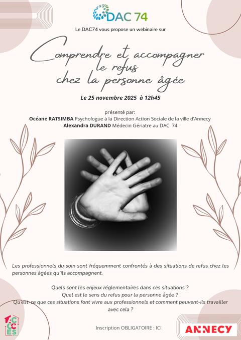 Webinaire « Comprendre et accompagner le refus chez la personne âgée »